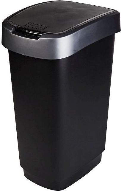 Rotho Twist waste bin for segregation tilting 50L gray (1754508850) atkritumu tvertne