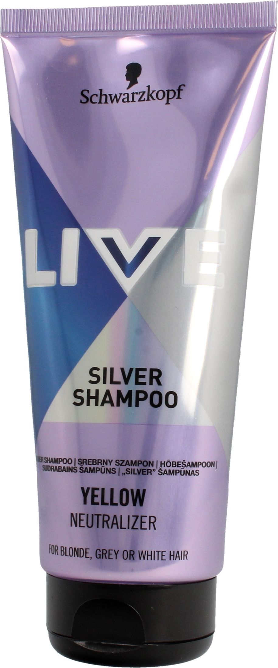 Schwarzkopf Live Szampon srebrny do wlosow blond, rozjasnionych i siwych 200ml 682999 (9000101222999) Matu šampūns