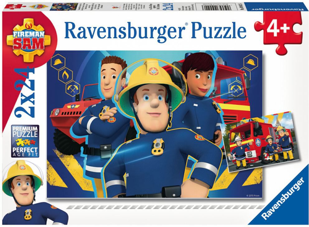 Ravensburger 2x24 Strazak Sam niesie pomoc - 090426 RAP 090426 (4005556090426) puzle, puzzle