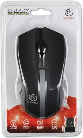 Rebeltec wireless optica l mouse GALAXY Black Datora pele