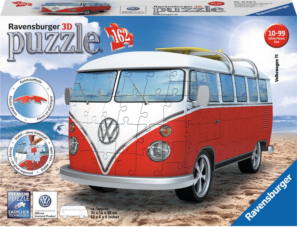 Ravensburger Puzzle 3D 162el VW Bus T1 (125166) RAP 125166 (4005556125166) puzle, puzzle