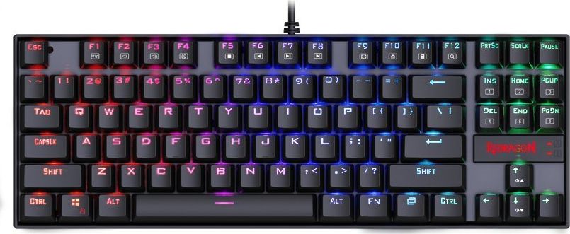 REDRAGON KUMARA RGB K552RGB-1 (mechanical; USB 2.0; (US); black color klaviatūra