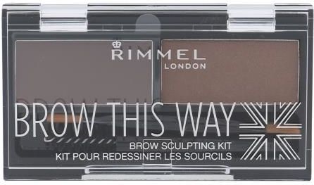 Rimmel  Brow This Way Scuplting Kit Cien do brwi 002 Medium Brown 2.4g 3607344535037 (3607344535037) ēnas
