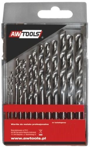 Wiertlo AWTools HSS walcowe 1,5 2 4,5 4 5,5 5 4,8 3 2,5 3,5 6 3,2 6,5mm zestaw (AW41201) AW41201 (5902198745358)