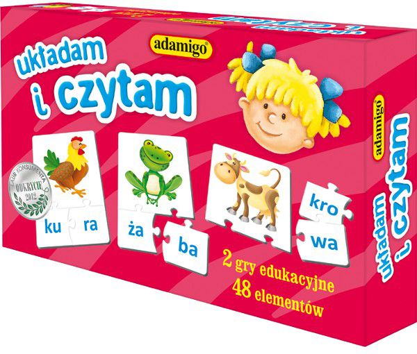 Adamigo Gra Ukladam i czytam - 6618 6618 (5902410006618) galda spēle