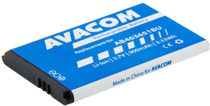 AVACOM BATTERY FOR MOBILE PHONE SAMSUNG B3410 CORBY PLUS LI-ION 3,7V 900MAH (REPLACEMENT AB463651BU) aksesuārs mobilajiem telefoniem