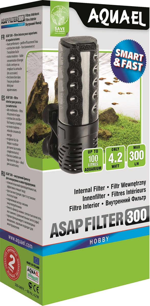 AQUAEL INTERNAL AQUARIUM FILTER ASAP 300 akvārija filtrs