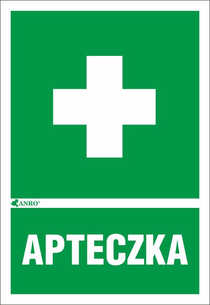 ANRO Tabliczka Apteczka 100 x 145mm (8IH1/F) 8I/1/H1/F (5901986723349) biroja tehnikas aksesuāri