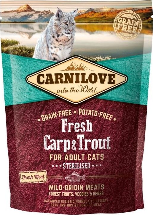 Animonda CARNILOVE CAT Fresh Carp & Trout Sterylised 400g VAT011815 (8595602527427) kaķu barība
