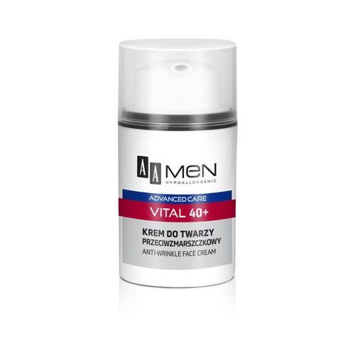 AA Men Advanced Care Krem do twarzy Vital 40+ przeciwzmarszczkowy 50ml - 055261 055261 (5900116025261) kosmētika ķermenim