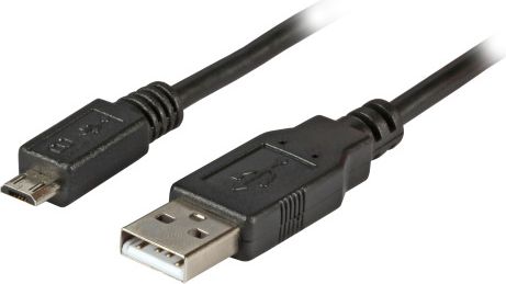 EFB USB2.0 Kabel A-Micro-B 5pol.,St-St,1,8m,schwarz,Premium USB kabelis