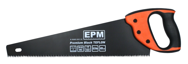 EPM Pila reczna teflonowa 400mm 7 zebow na cal PREMIUM BLACK - E-550-5010 E5505010 (5908235745060)