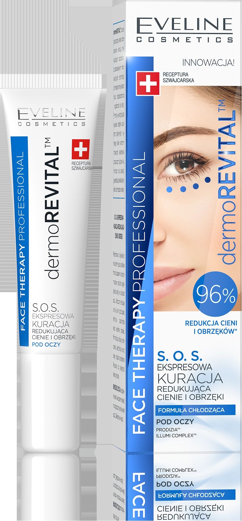 Eveline Krem pod oczy Kremace Therapy Professional Kuracja S.O.S. redukujaca cienie i obrzeki 15ml 087753 (5901761967753) ēnas