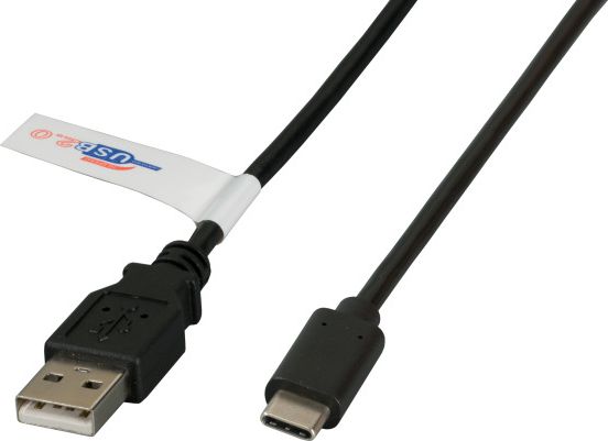 EFB USB2.0 Anschlusskabel A-C,St.-St.,0,5m,schwarz,Premium USB kabelis