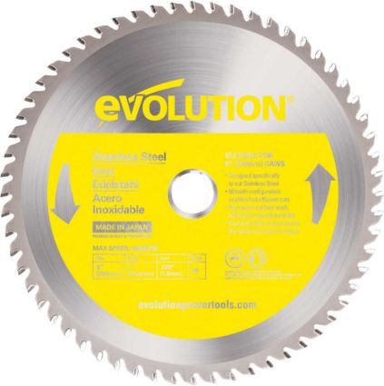 Evolution Pila widiowa TCT do ciecia stali nierdzewnej 230mm 60z (EVO-230-60-SN) EVO-230-60-SN (0849713000477) Elektriskais zāģis