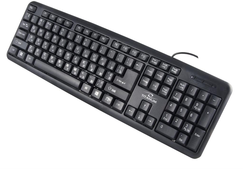 TITANUM TK101UA Keyboard Standard USB | 104 Keys | STANDARD USB UKRAINIAN LAYOUT klaviatūra