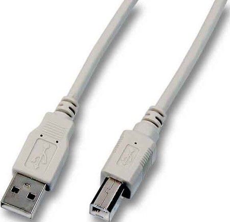 EFB USB2.0 Anschlusskabel A-B,St.-St.,1,8m,grau,Classic USB kabelis