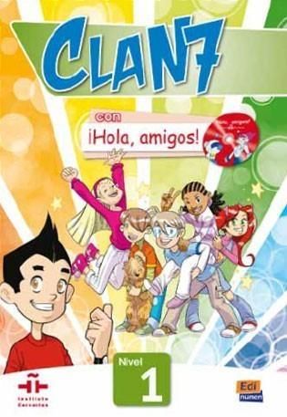 Clan 7 con Hola amigos 1 podrecznik + CD MultiROM 133732 (9788498485356) Literatūra