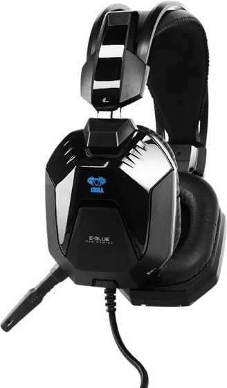 E-Blue Cobra H EHS948 Pro Gaming Spēļu Austiņas ar Mikrofonu / 3.5mm / 2.3m Vads / Melnas austiņas