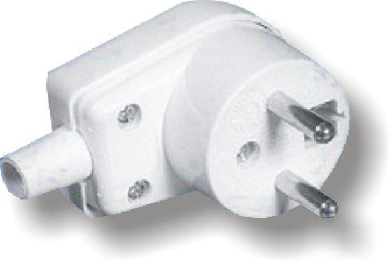 Elektro-Plast Wtyczka katowa z/u 10/16a WB-6 biala (3300-00) 3300-00 (5901130481682) adapteris