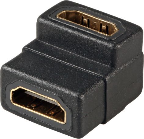 EFB HDMI Adapter, 2x HDMI-A, Bu.-Bu. (gewinkelt), schwarz adapteris