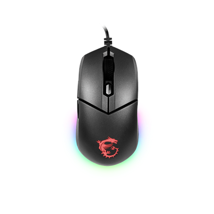 MSI Clutch GM11 Gaming Mouse, Wired, Black 4719072646912 peles paliknis