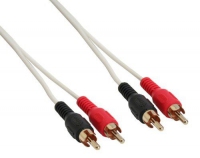 InLine 5m 2x RCA M/M 5m 2 x RCA black, Rot, white Audio-Kabel (89938W) adapteris