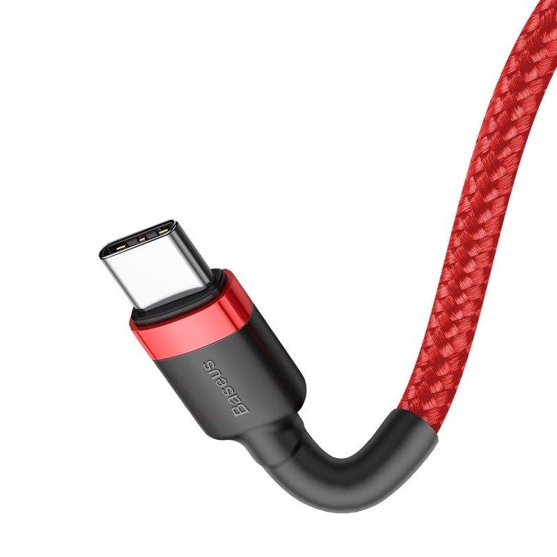 Baseus CATKLF-G09 (USB type C M - USB type C M; 1m; red color) USB kabelis