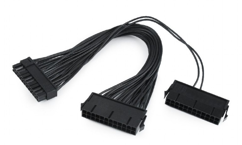 Gembird dual 24-pin internal PC power extension cable, 0.3m kabelis datoram