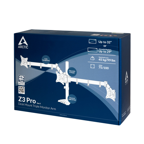 Arctic Z3 Pro Gen 3 Desk Mount Triple Monitor Arm