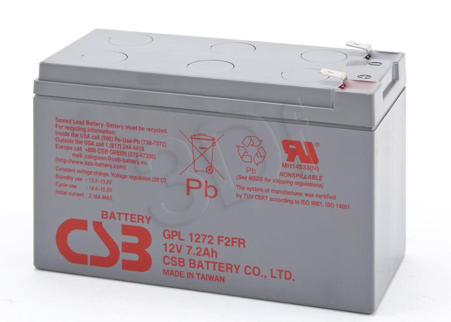 CSB rechargeable battery GP1272 F2 12V/7.2Ah UPS aksesuāri