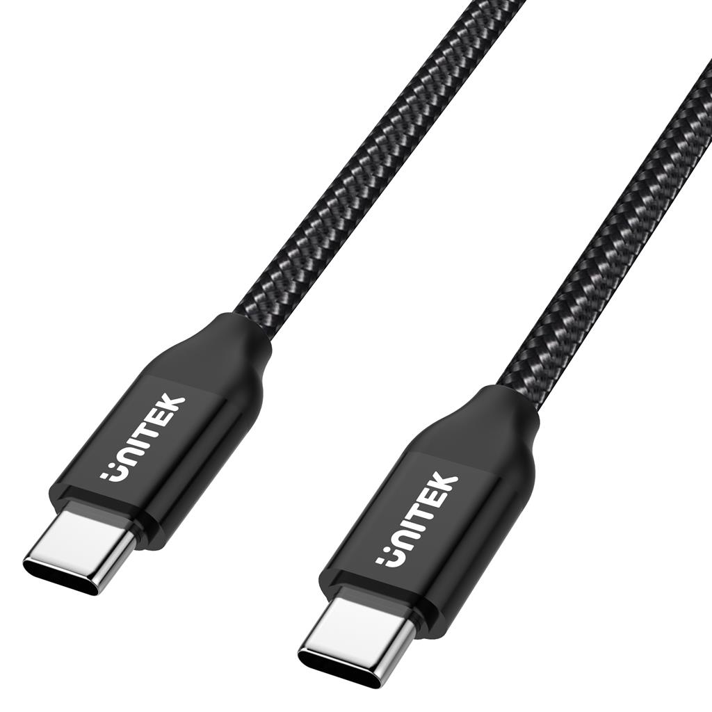 Unitek Cable 2M PD USB C 100W USB C / USB C; C14059BK USB kabelis