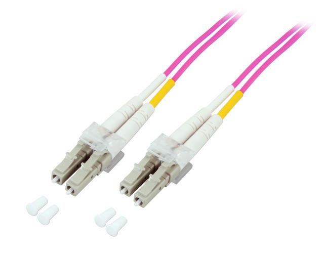 EFB Fiber patch cable LC-LC 50/125 OM4 LSZH Duplex Multimode 1m, 2mm diameter kabelis, vads