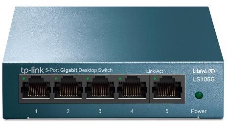 TP-LINK LS105G Unmanaged Gigabit Ethernet (10/100/1000) Blue komutators