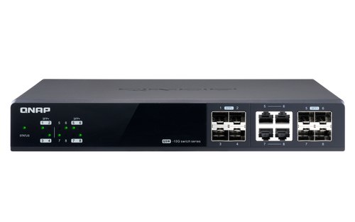 QNAP Management Switch, 8 port of  10GbE port speed, 4 port