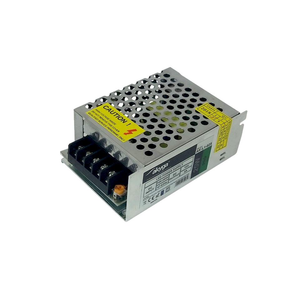 Akyga Impulse LED power supply AK-L1-025 12V / 2A / 25W / 100-265V / IP20 Barošanas bloks, PSU