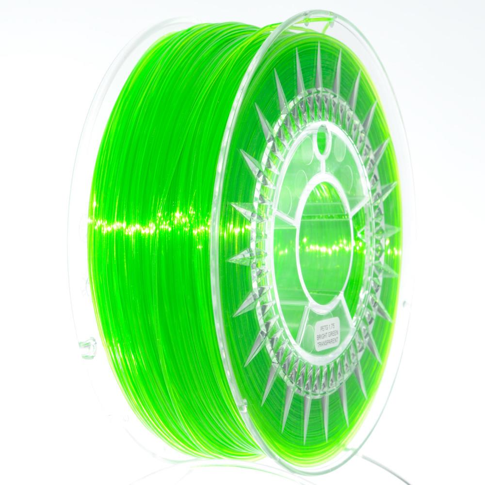 Filament DEVIL DESIGN / PETG / BRIGHT GREEN TRANSPARENT / 1,75 mm / 1 kg. 3D printēšanas materiāls