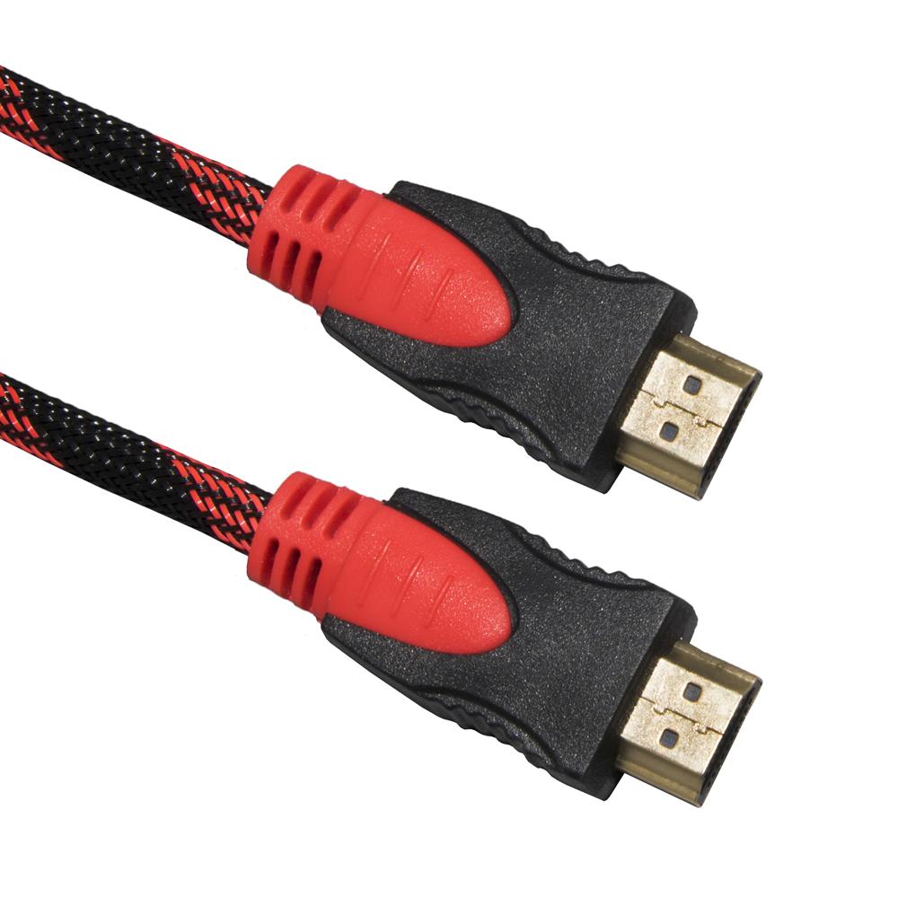 ESPERANZA EB194 HDMI 1.4B BRAIDED CABLE / 3M BLACK-RED kabelis video, audio