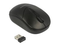 Mouse Delock optiskā 3-Tasten Mini Mouse 2,4 GHz black Datora pele