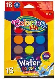 Patio Farby akwarelowe 18 kolorow duza pastylka Colorino WIKR-972580 (5907690854737)