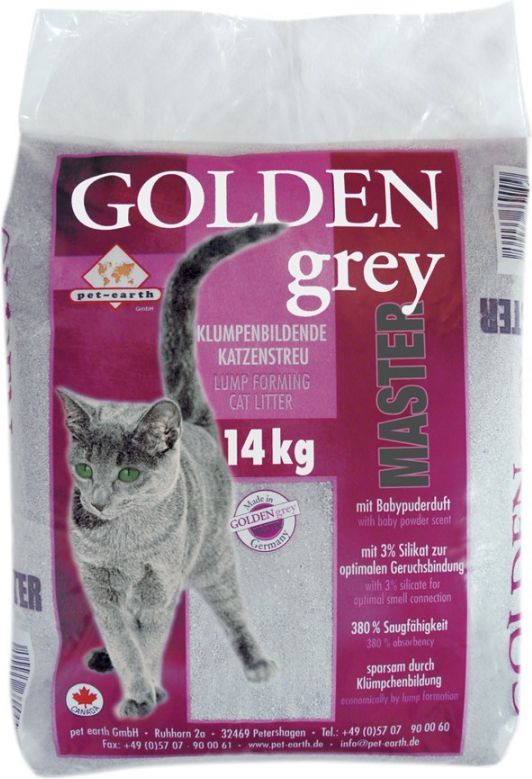 Zwirek dla kota Pet Earth Golden Grey Master Puder dzieciecy 28321 (4260066669085) piederumi kaķiem