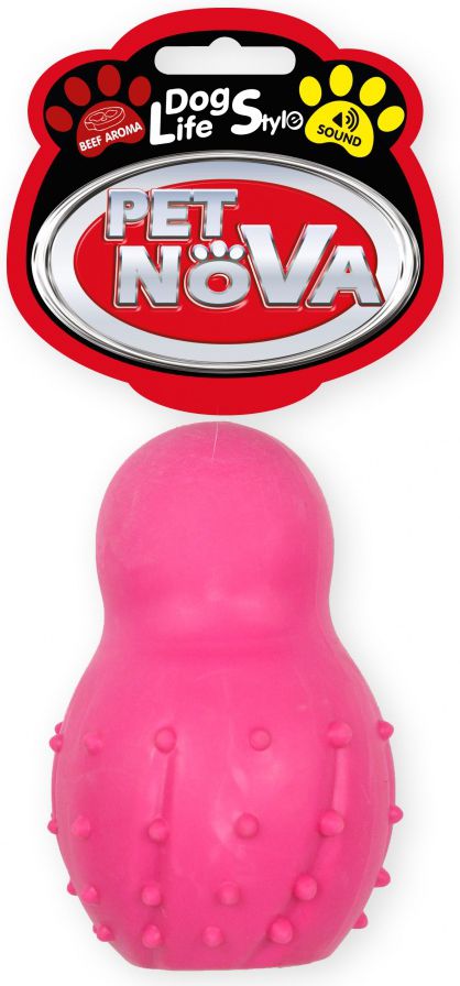 Pet Nova TPR Snowman Pink 9.5cm VAT009601 (5904378732011) aksesuārs suņiem