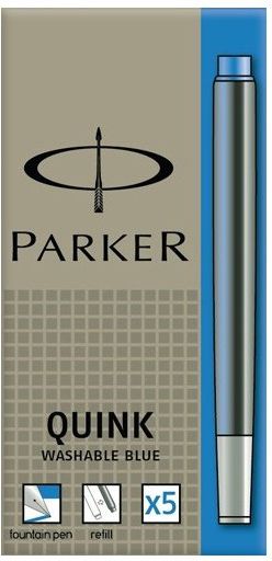 Parker washable cartridges blue 5 pcs. (1950383)