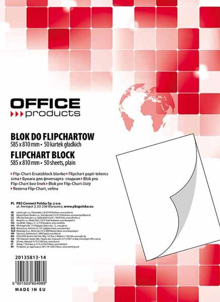 Office Products Blok do Flipchar 58.5 x 81cm, 50 kartek (20135813-14) 20135813-14 (5901503654989) biroja tehnikas aksesuāri