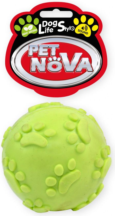 Pet Nova TPR Soundball Yellow 6cm VAT009616 (5904378732110) aksesuārs suņiem