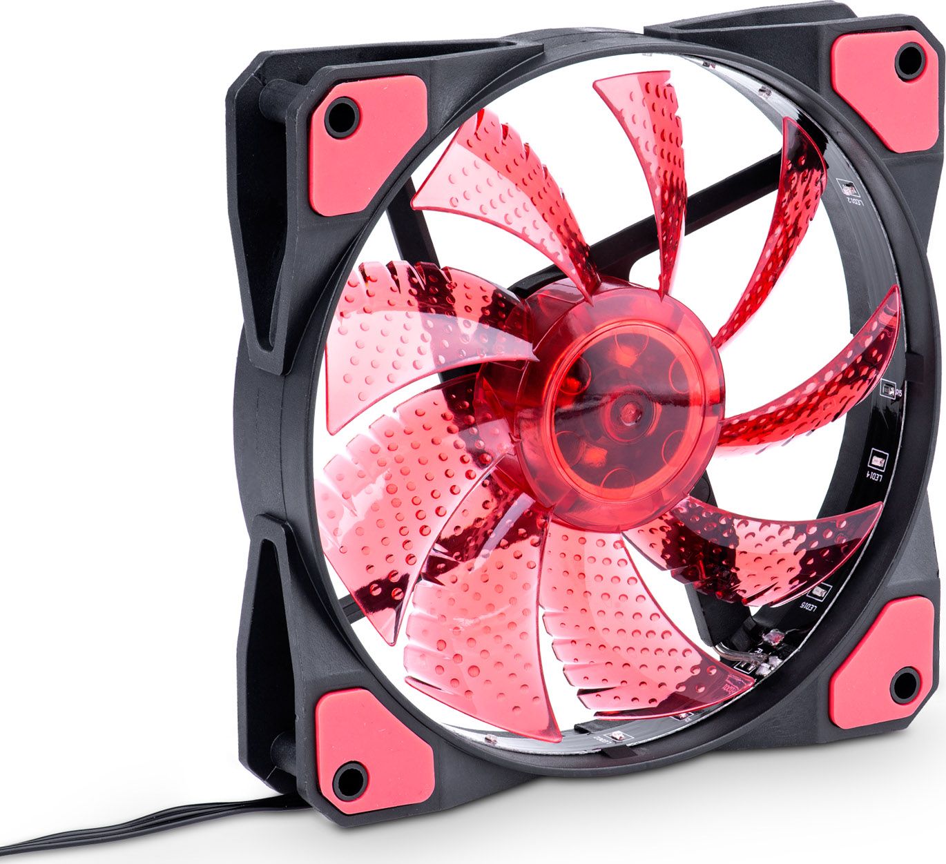 Akyga System fan 15 LED red AW-12C-BR Molex / 3-pin 120x120 mm ventilators