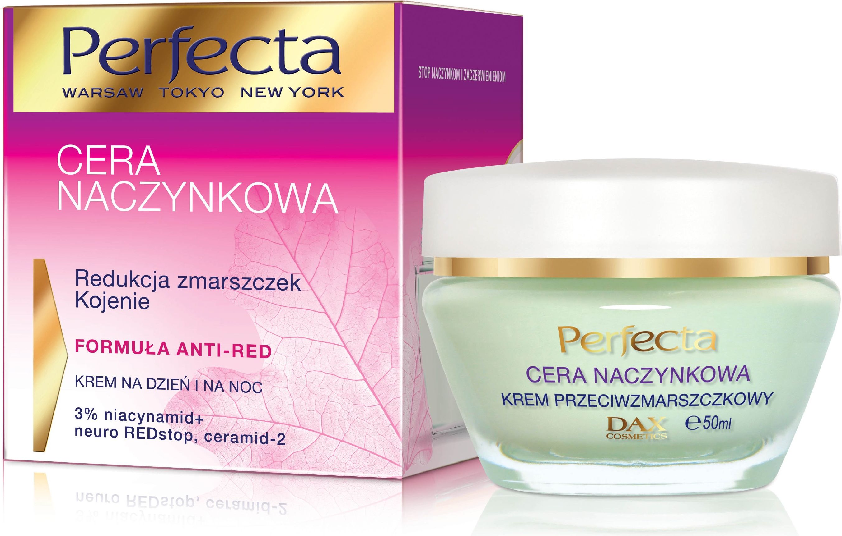 Perfecta Krem do twarzy Cera Naczynkowa Redukcja Zmarszczek - Kojenie regenerujacy 50ml 070953 (5900525050953) kosmētika ķermenim