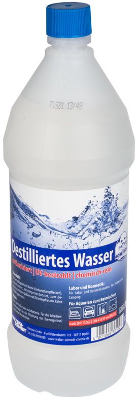 Destilliertes Wasser (DIN 13060, DIN 43530 & EN 285) - 1 Liter ūdens dzesēšanas sistēmas piederumi