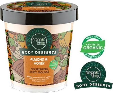 Organic Shop Body Desserts Mus do ciala Almond & Heney Milk 450 ml 3012028 (4744183012028) kosmētika ķermenim