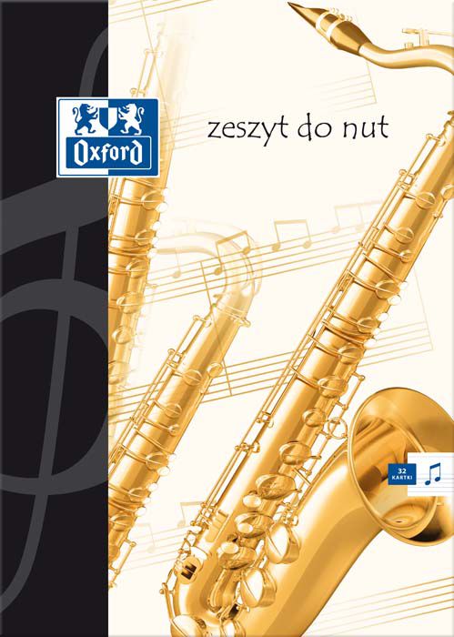 Oxford Zeszyt do nut, A4, 32K, pieciolinia (100302252)